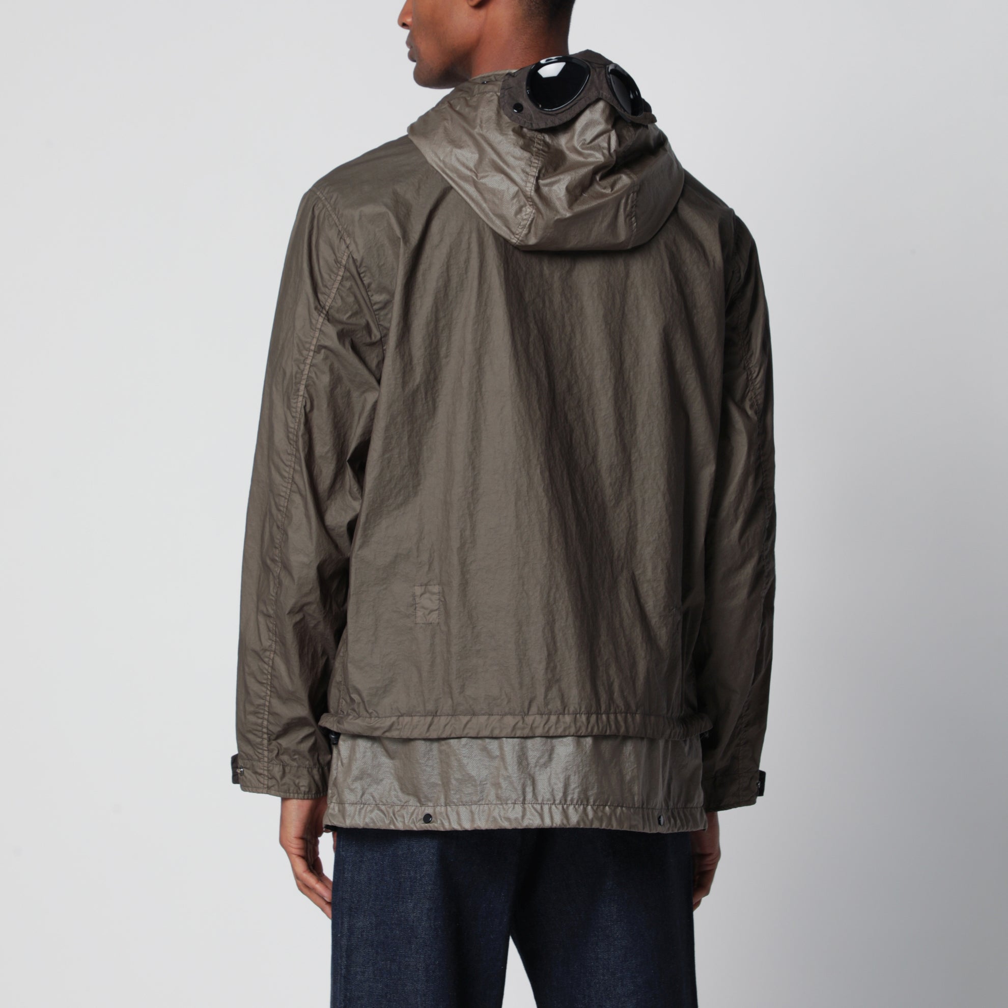 Veste Goggle en nylon Bi-TM gris plomb