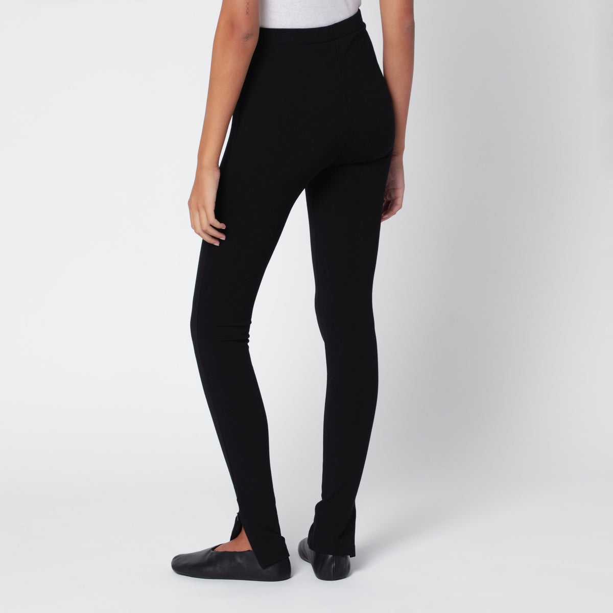 Leggings noirs moulants en mélange de viscose
