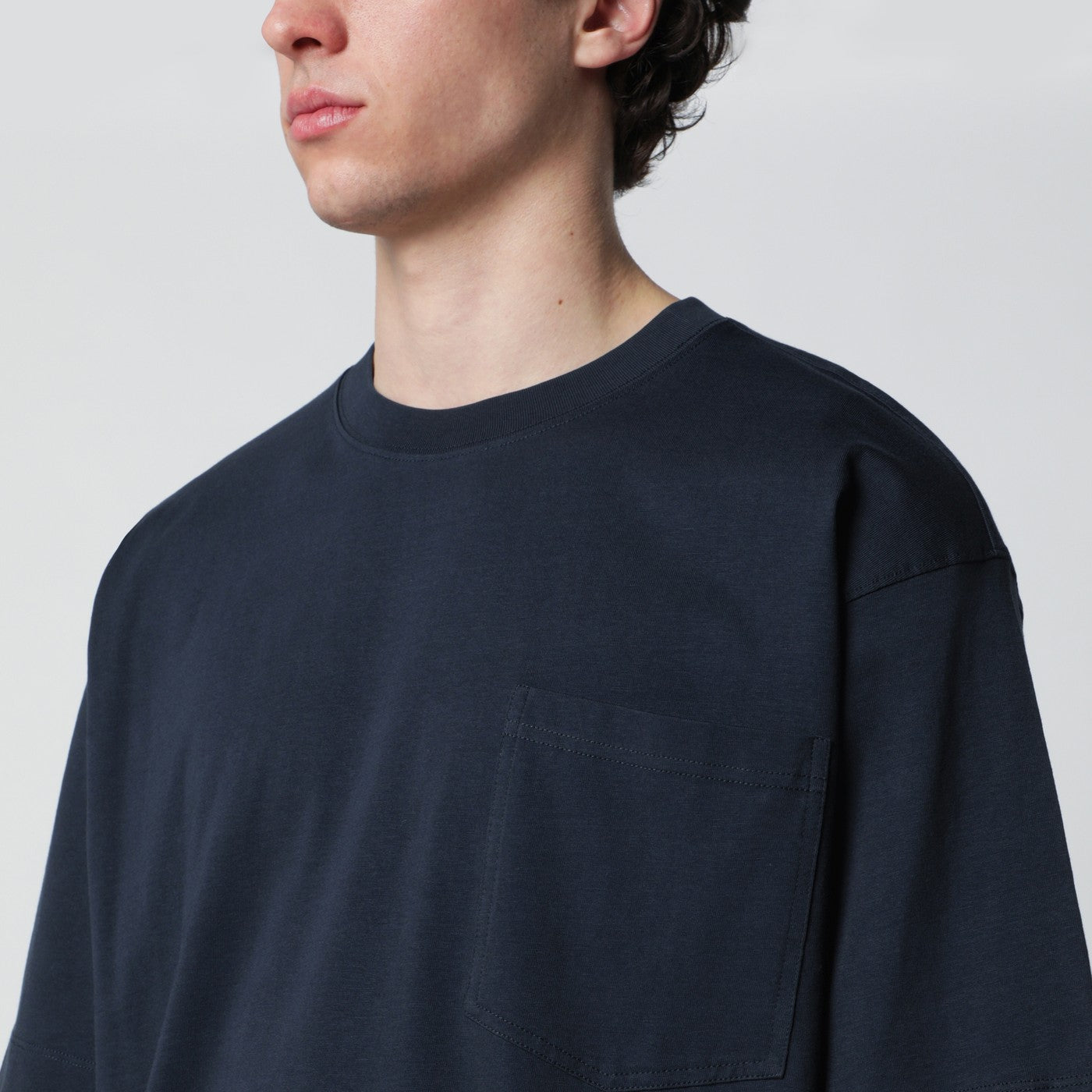 T-shirt blu navy in cotone