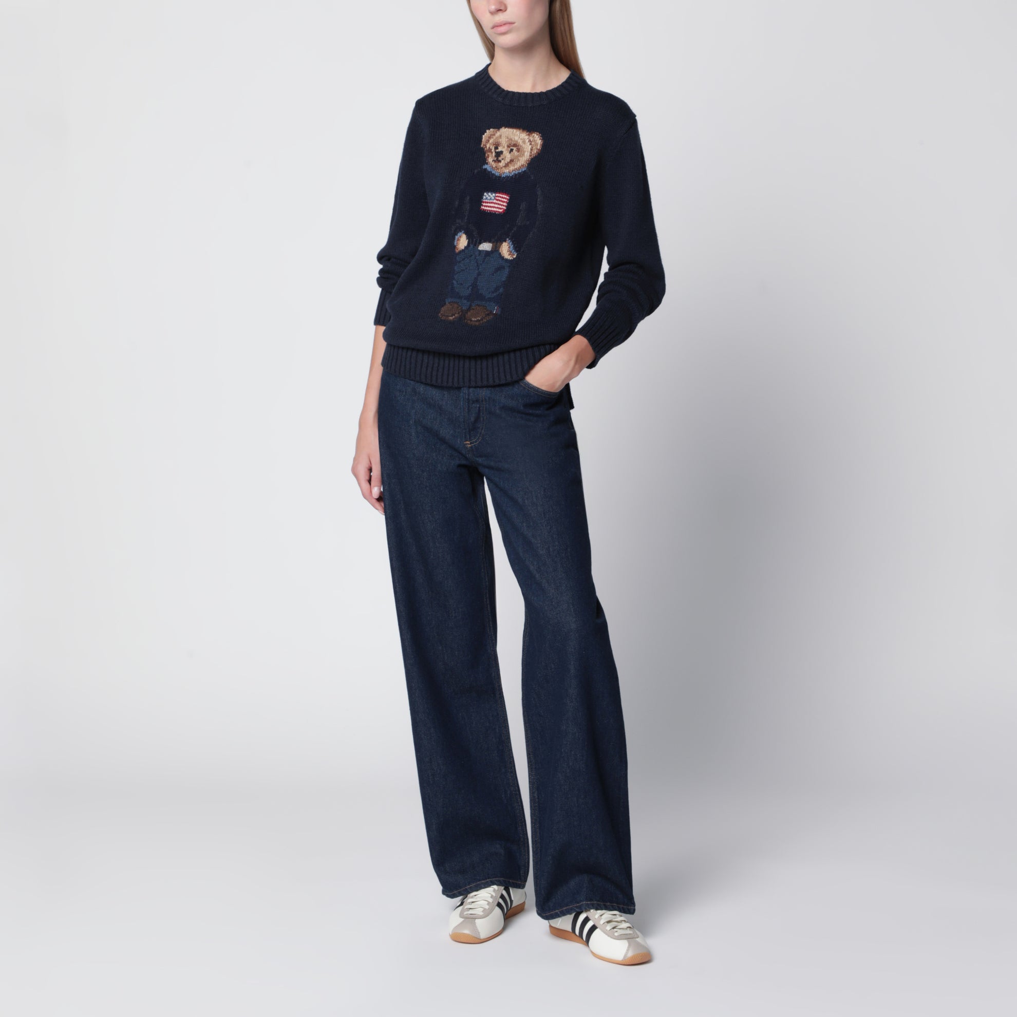 Maglione Polo Bear blu navy