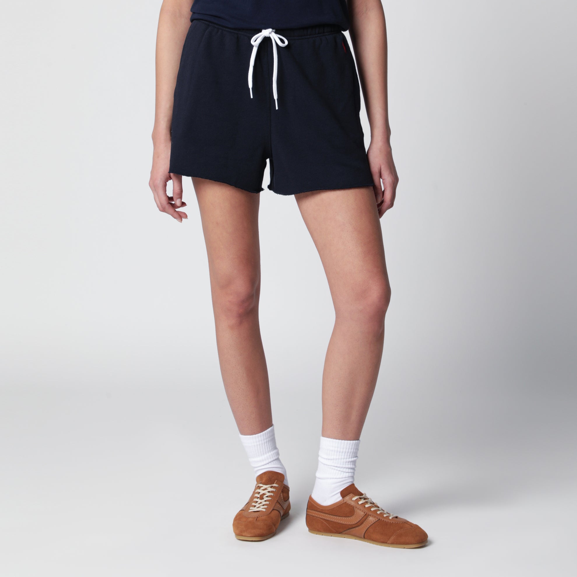 Navy blue cotton shorts