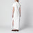 Abito lungo in cotone bianco con logo