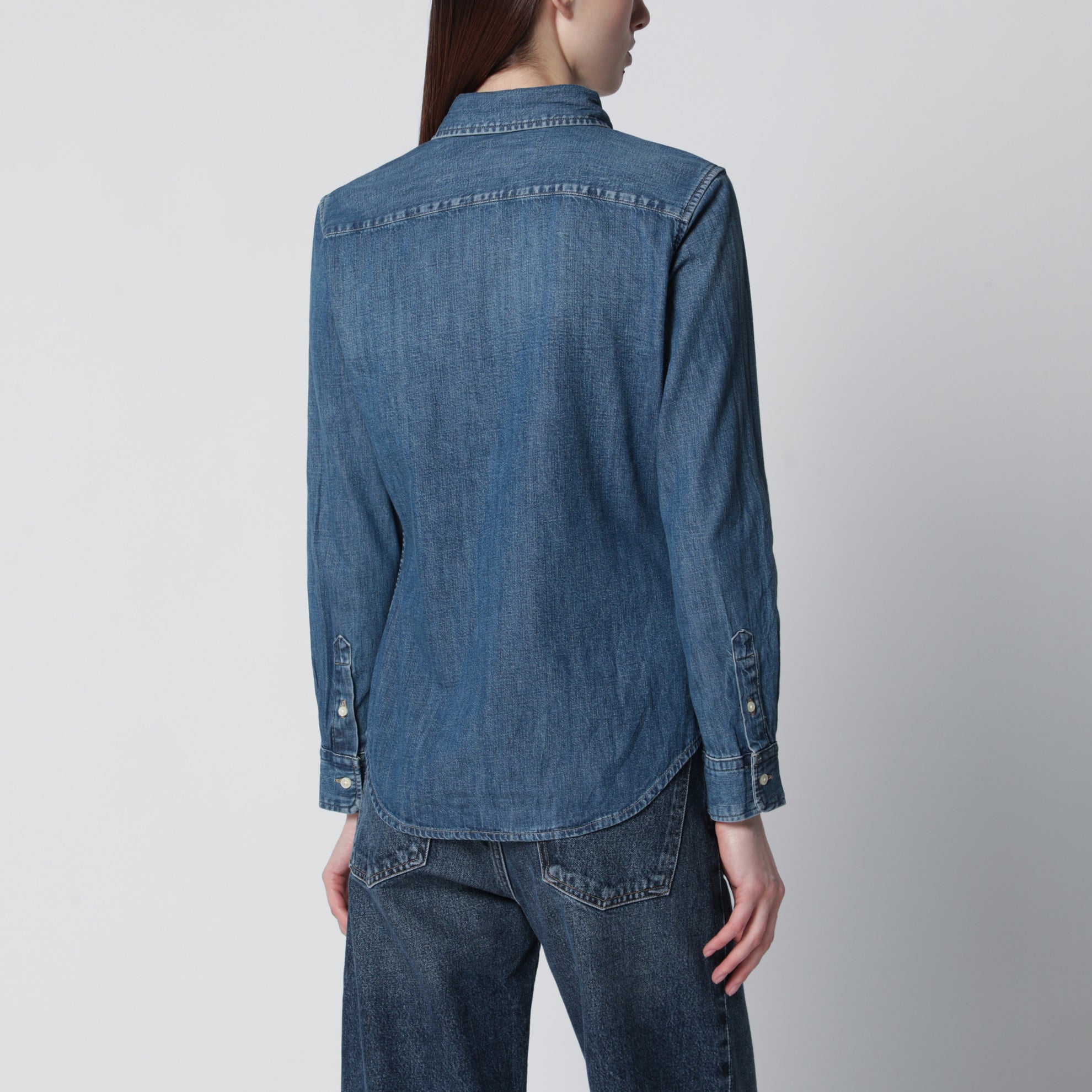 Blue denim shirt