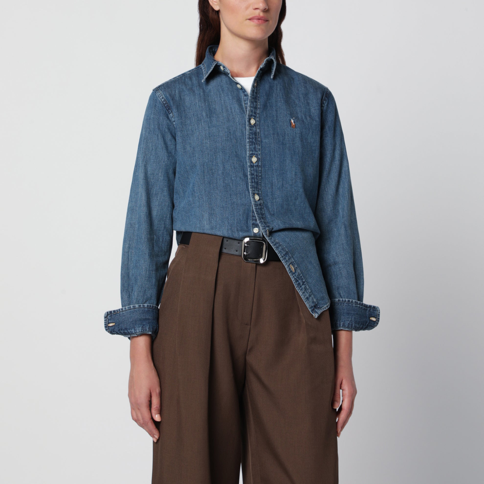 Camicia blu in denim