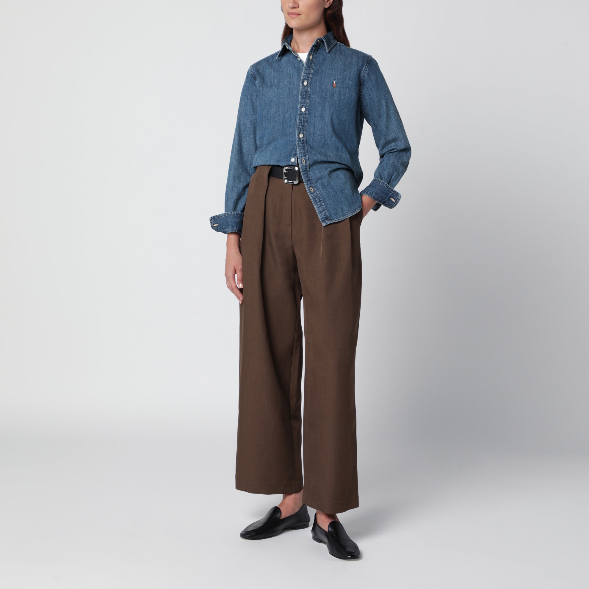Camicia blu in denim