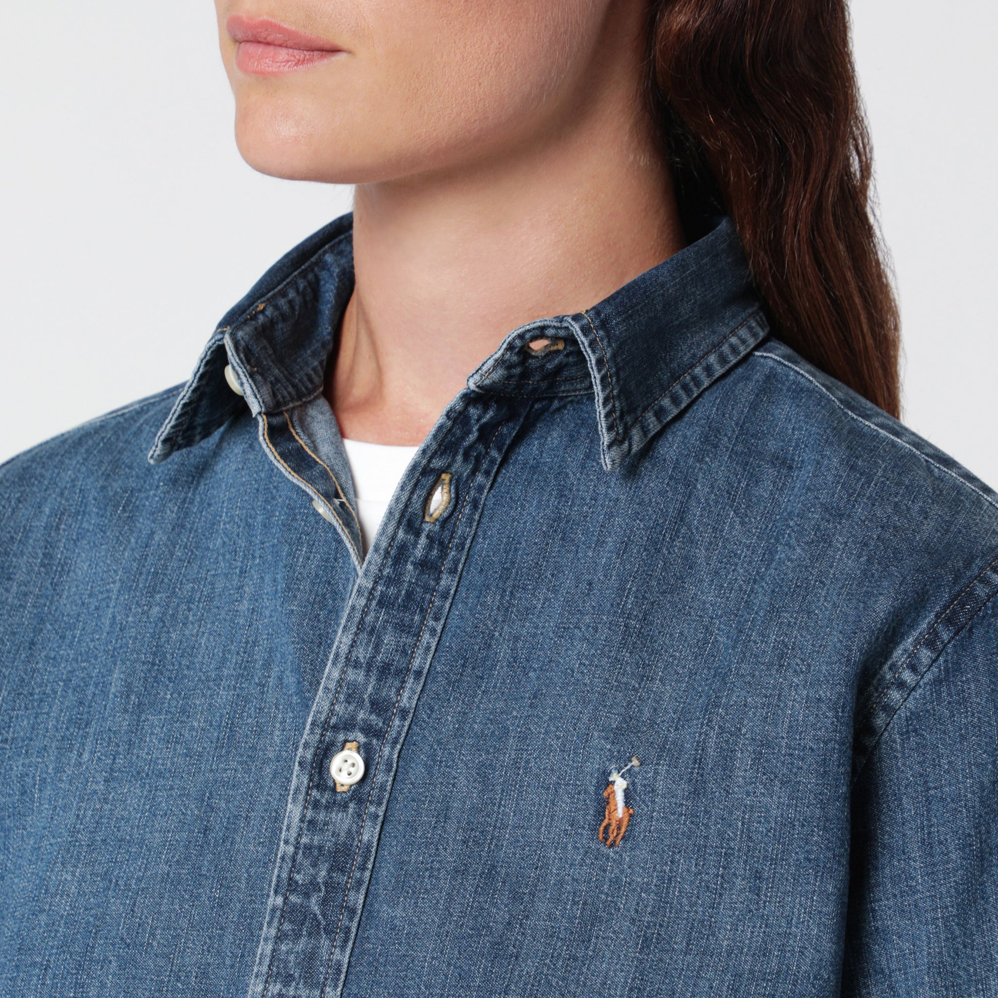 Camicia blu in denim