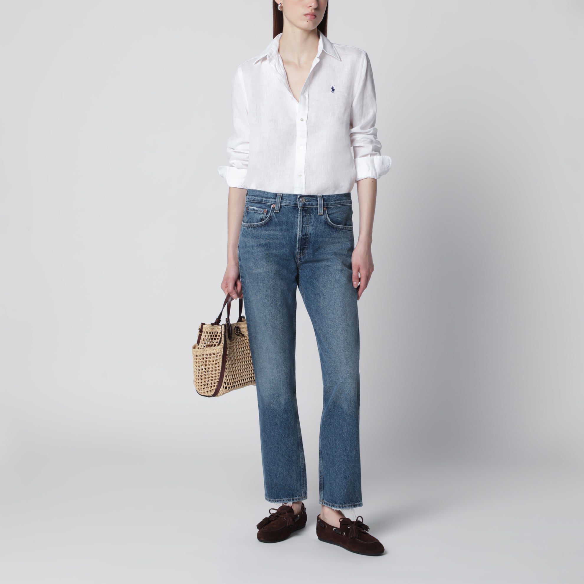 Chemise Classic-Fit en lin blanc