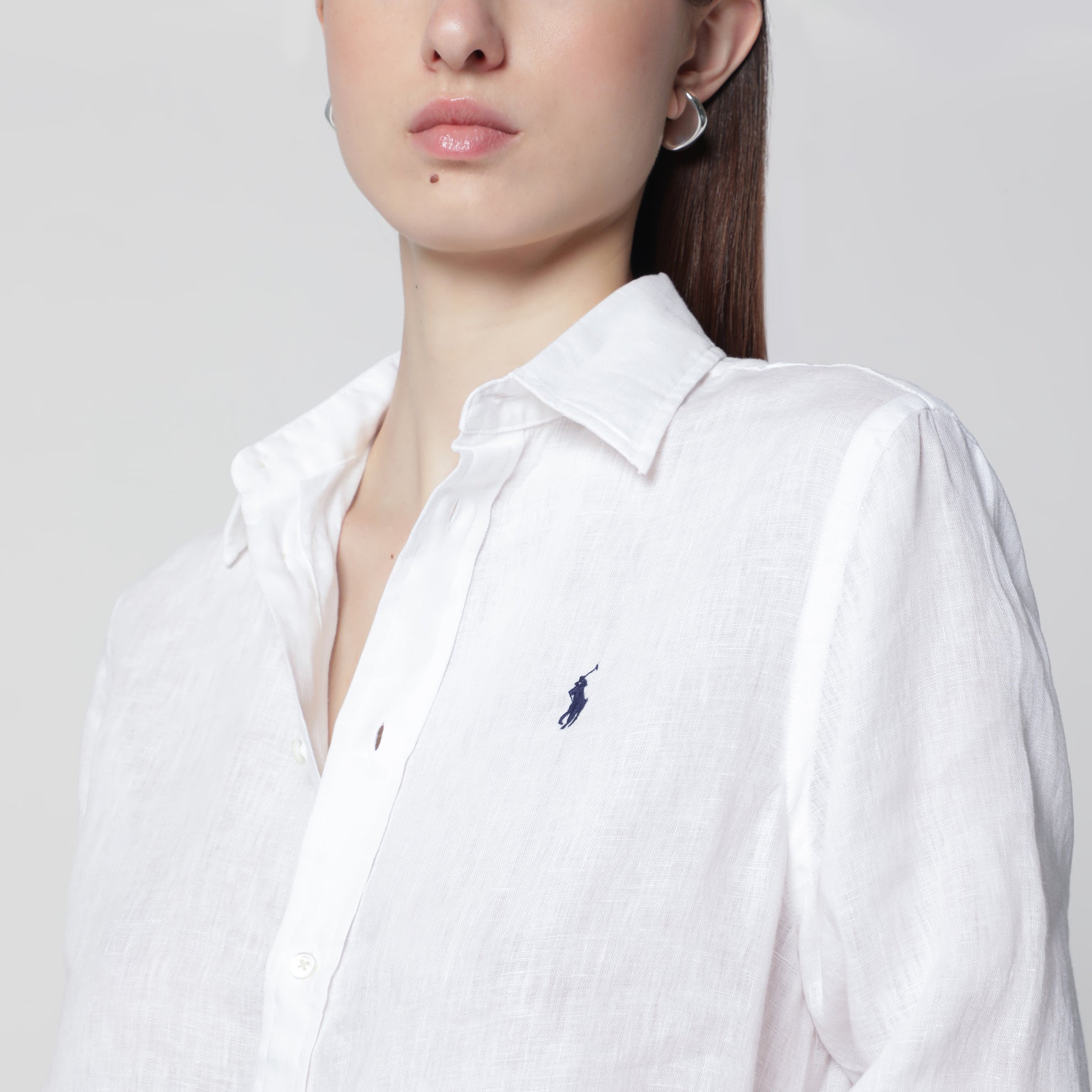 Chemise Classic-Fit en lin blanc