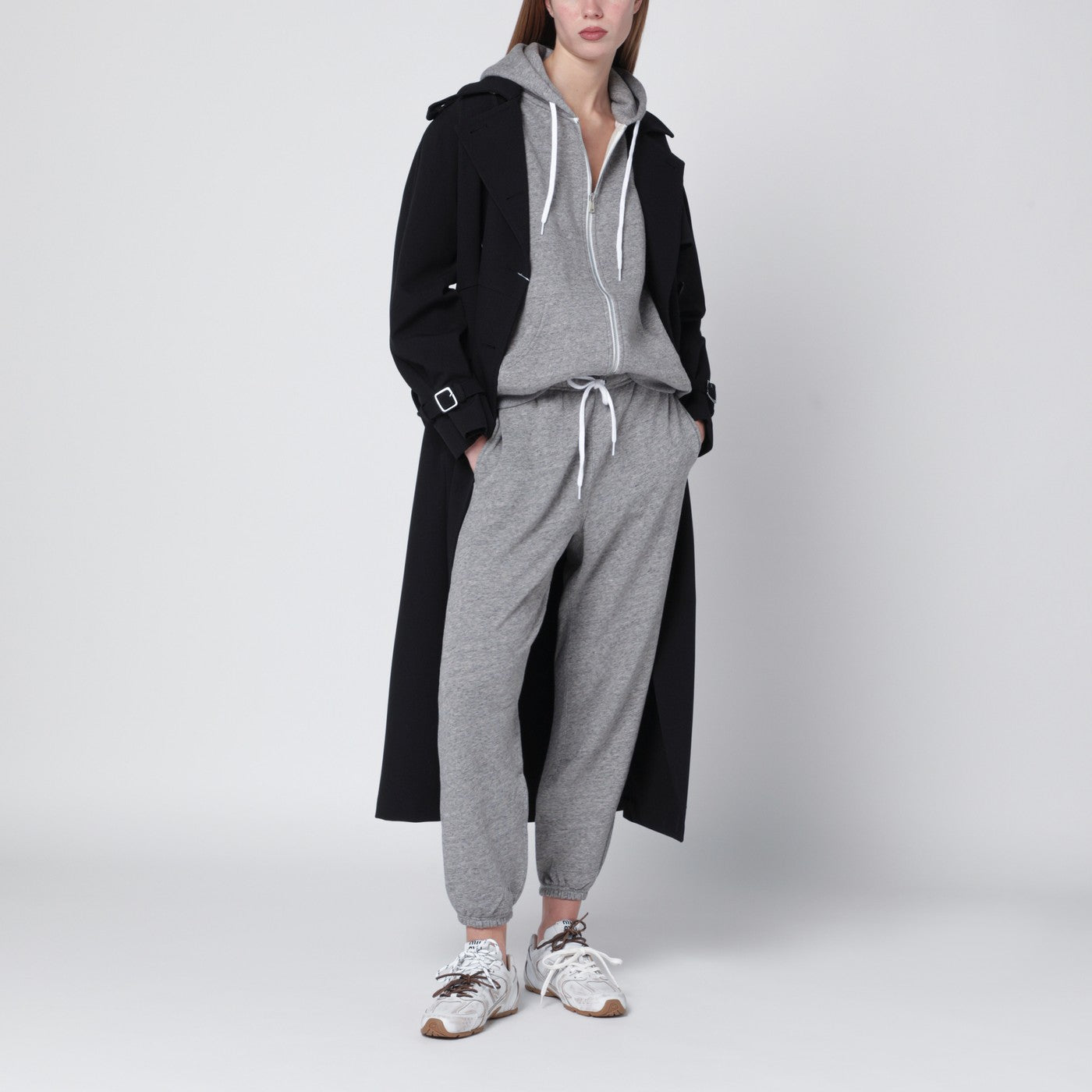 Lightweight grey fleece joggers