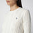 Zopfmusterpullover aus Wolle und Kaschmir in Creme