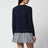 Rundhalspullover aus Wolle und Kaschmir in Hunter Navy