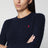 Rundhalspullover aus Wolle und Kaschmir in Hunter Navy