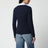 Rundhalspullover aus Wolle und Kaschmir in Hunter Navy
