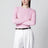 Pink cable-knit cotton sweater