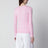 Pink cable-knit cotton sweater