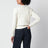 Cream cable-knit cardigan in wool and cashmere