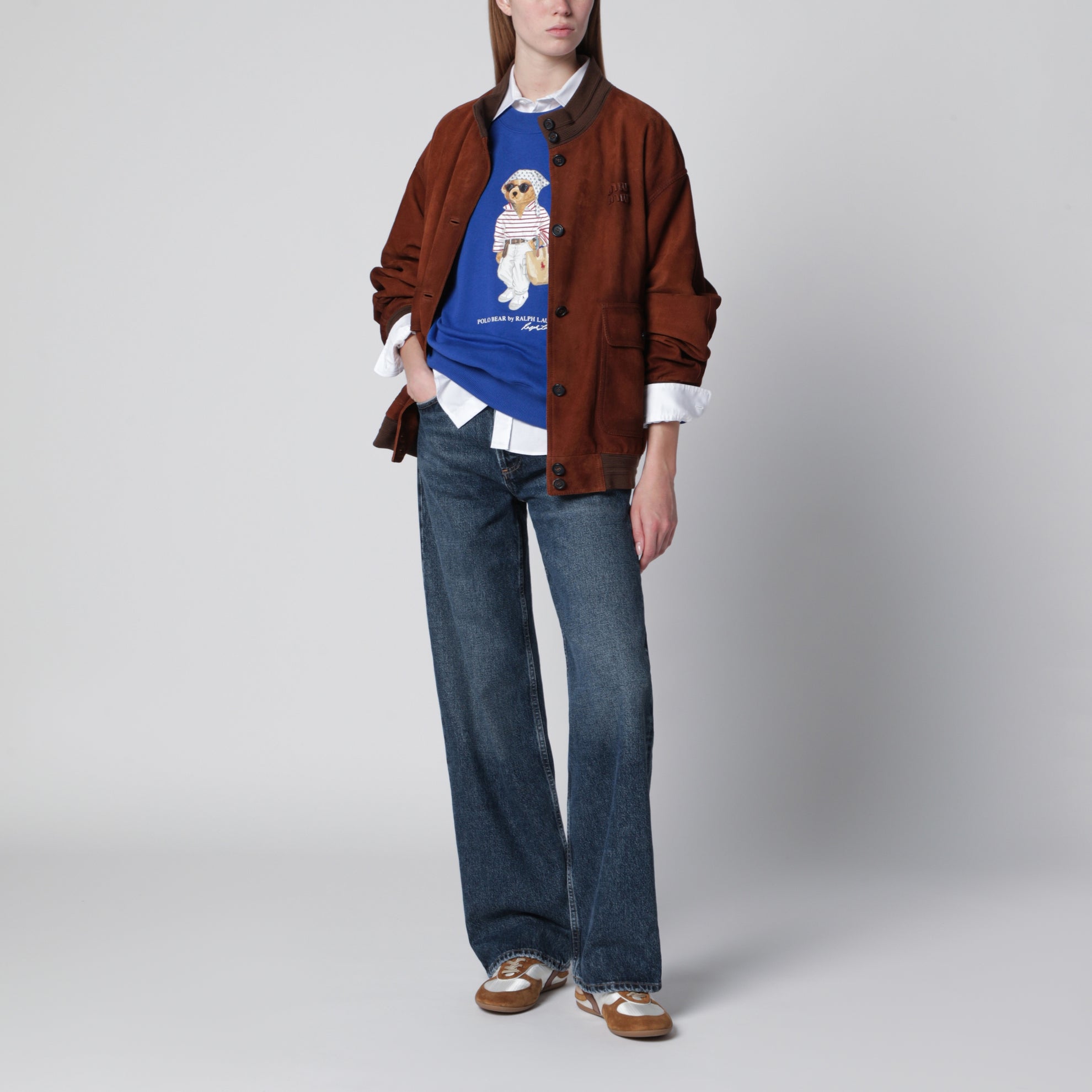 Sweat-shirt Polo Bear bleu clair