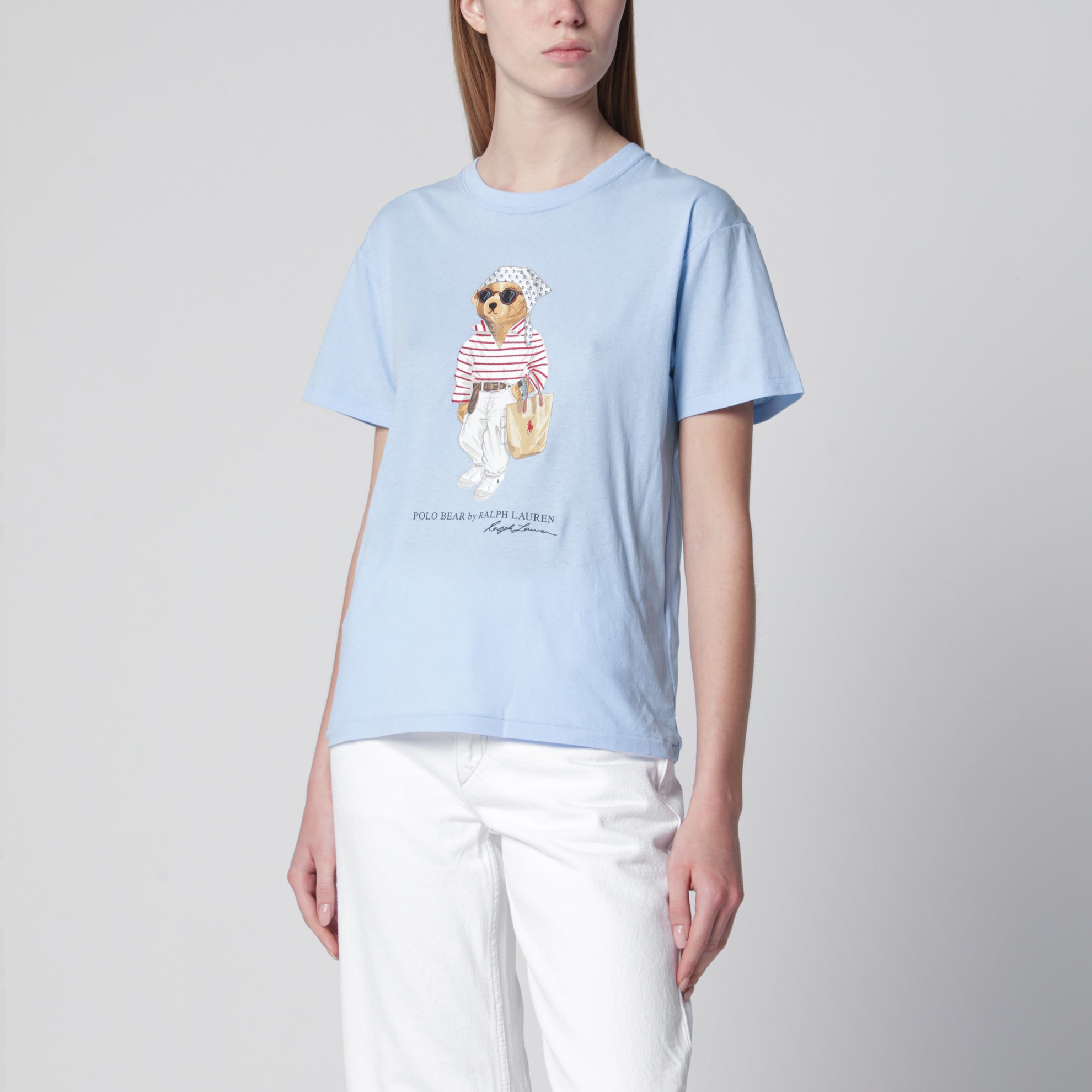 T-shirt azzurra Polo Bear