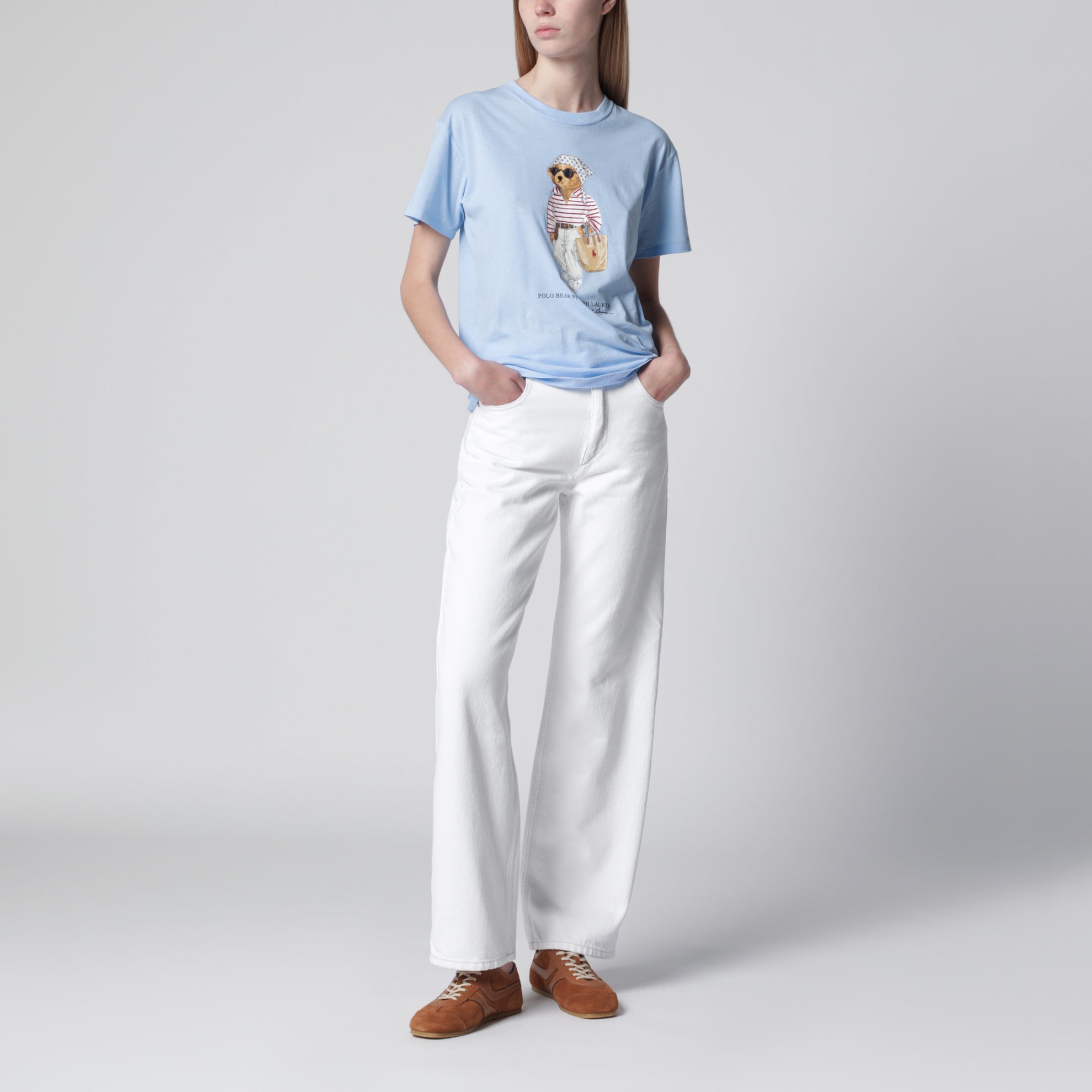 T-shirt azzurra Polo Bear