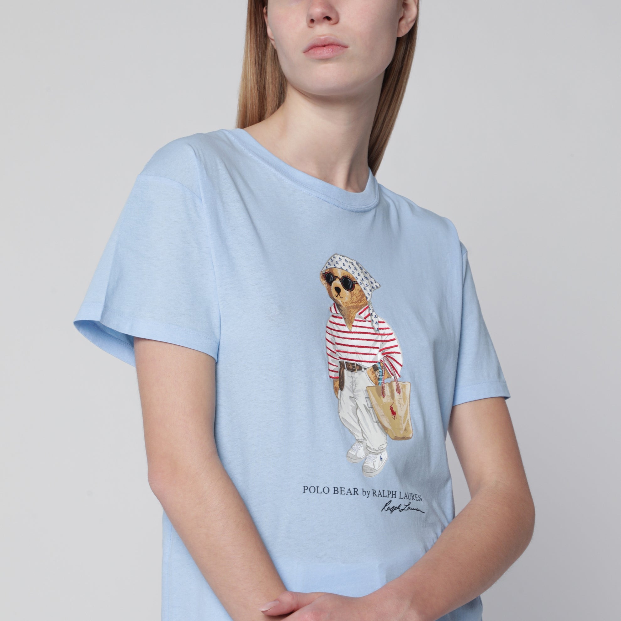 T-shirt azzurra Polo Bear