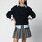 Rundhalspullover aus Wolle und Kaschmir in Hunter Navy