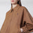 Coupe-vent oversize en coton marron