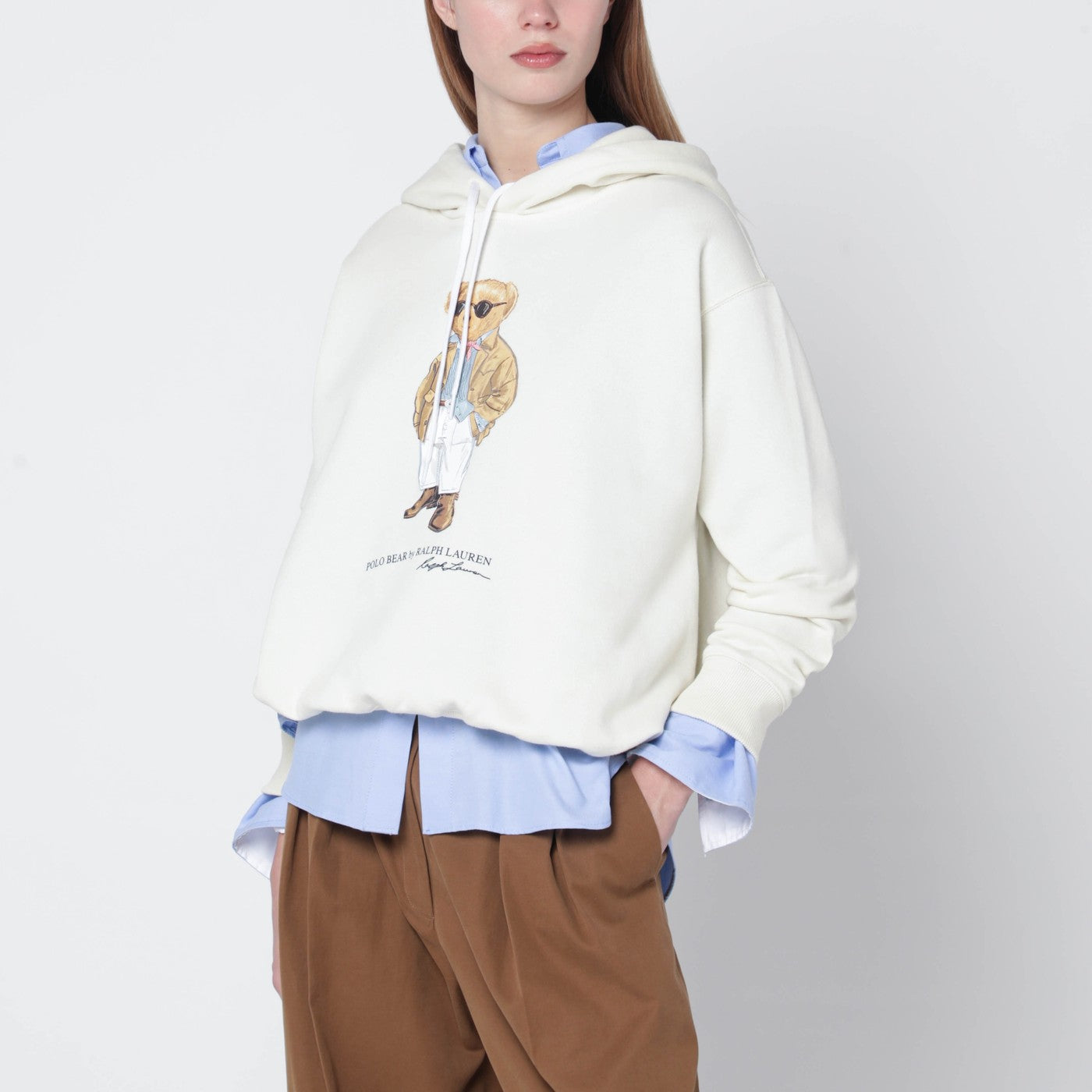 Cream-white Polo Bear sweatshirt