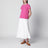 T-shirt Polo Pony girocollo in cotone rosa acceso