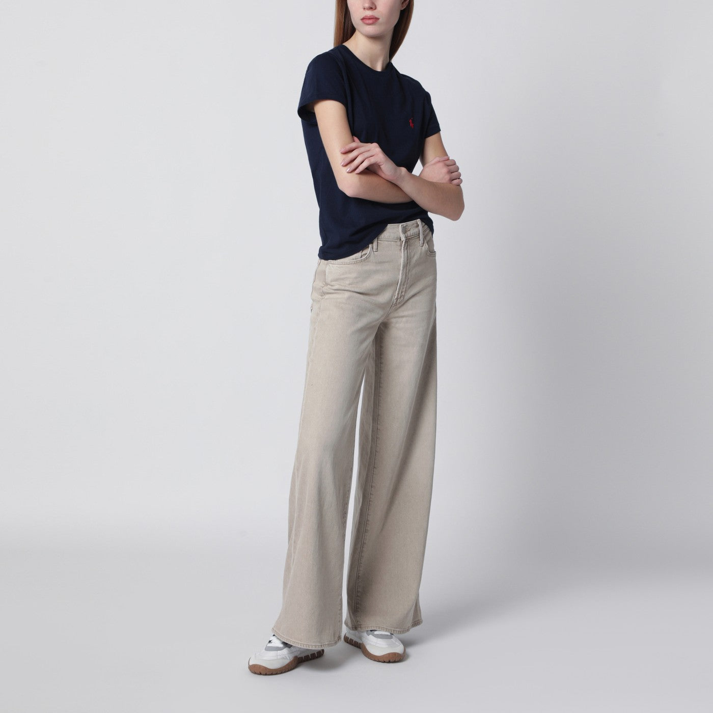Navy blue cotton T-shirt