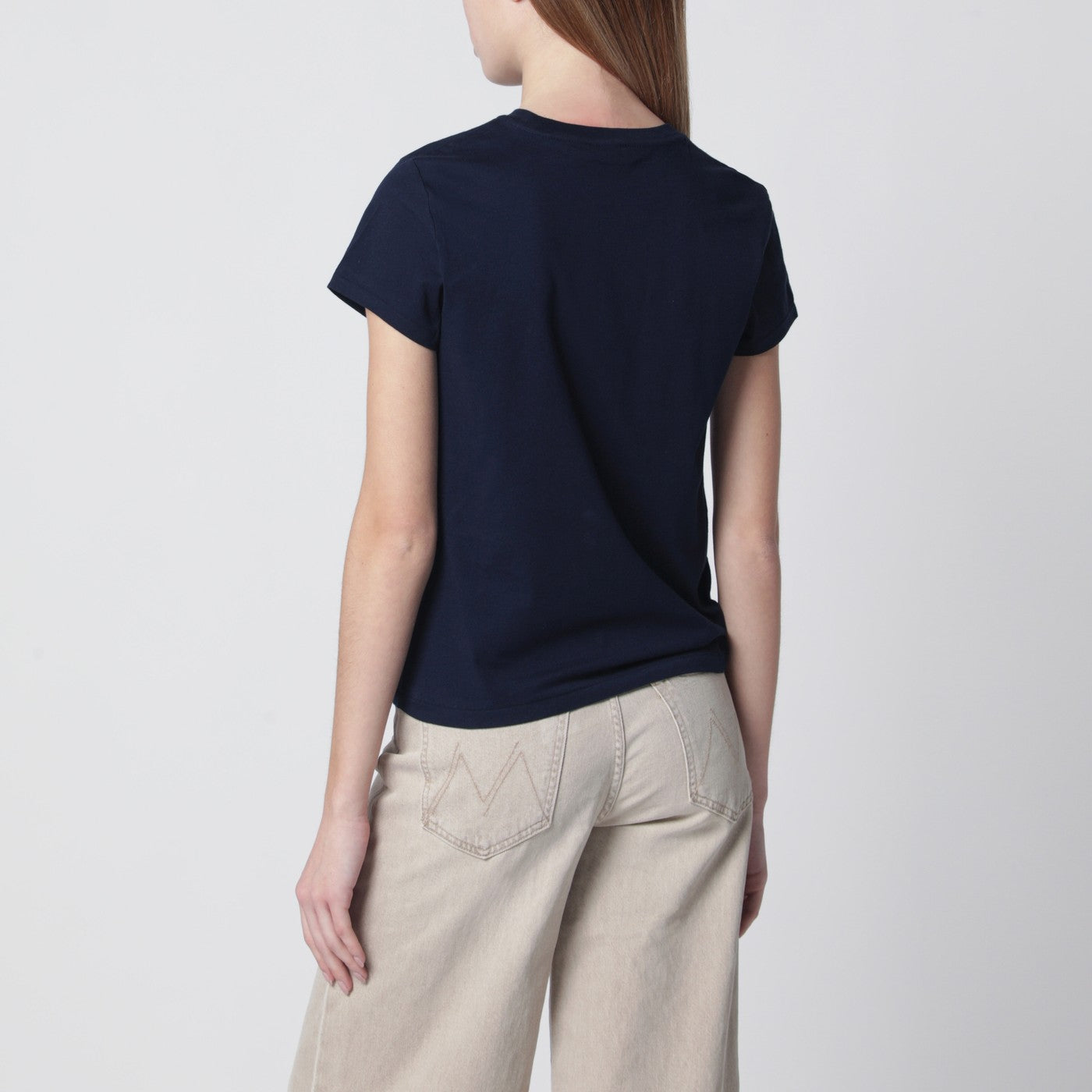 Navy blue cotton T-shirt