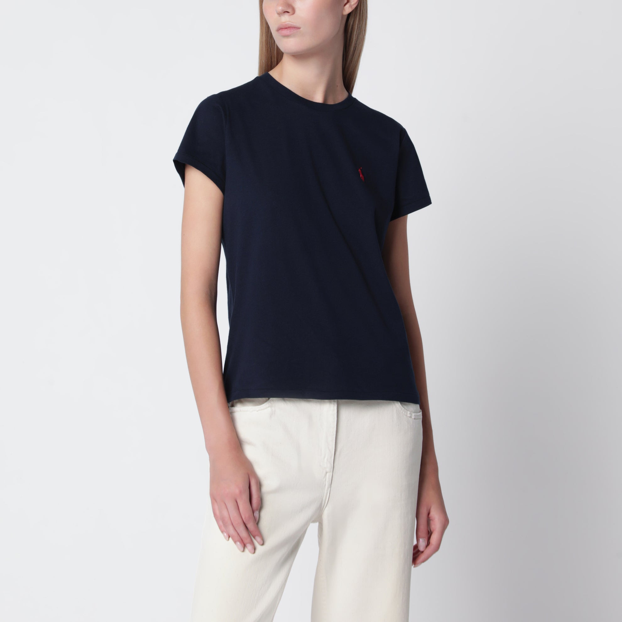 T-shirt blu navy in cotone