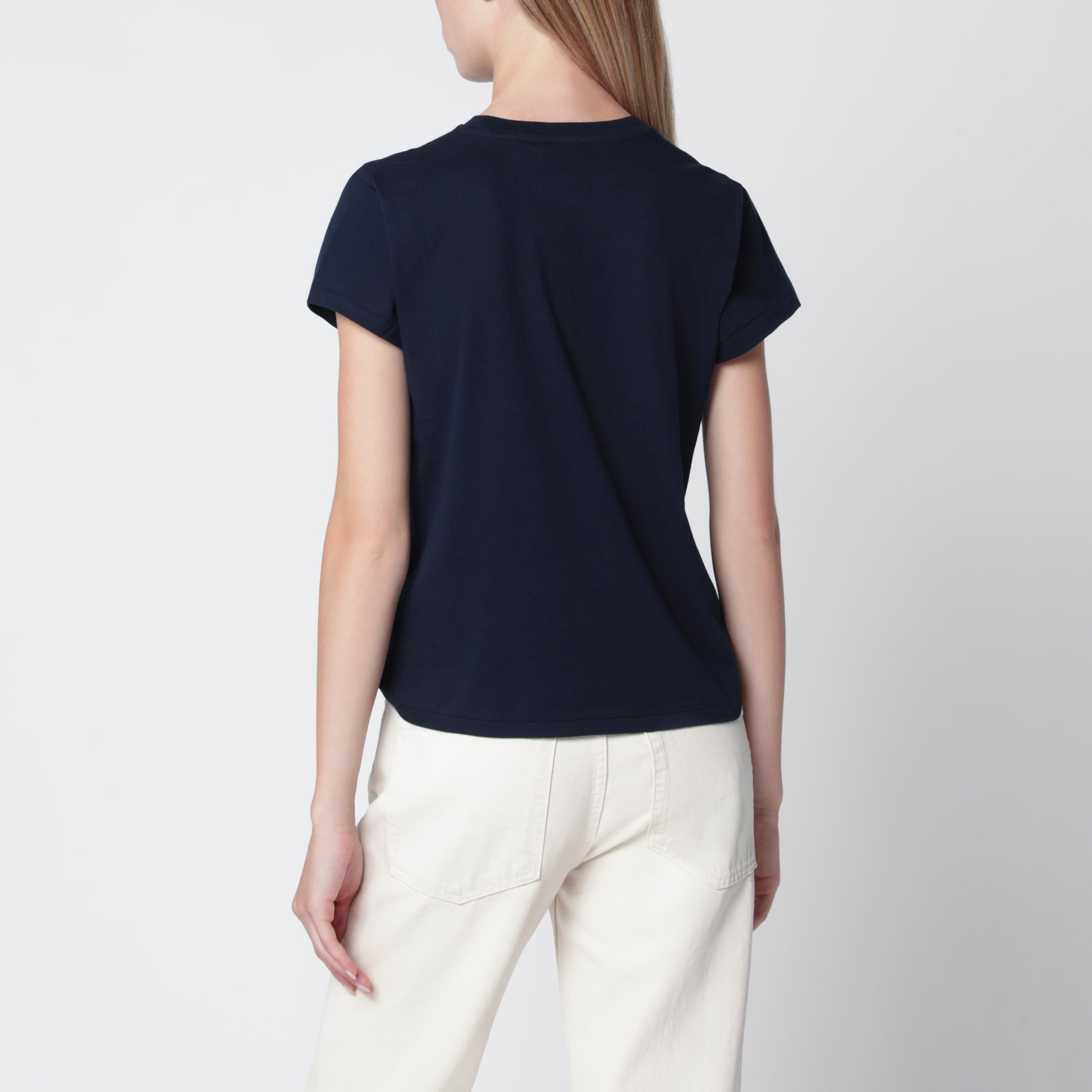 T-shirt blu navy in cotone