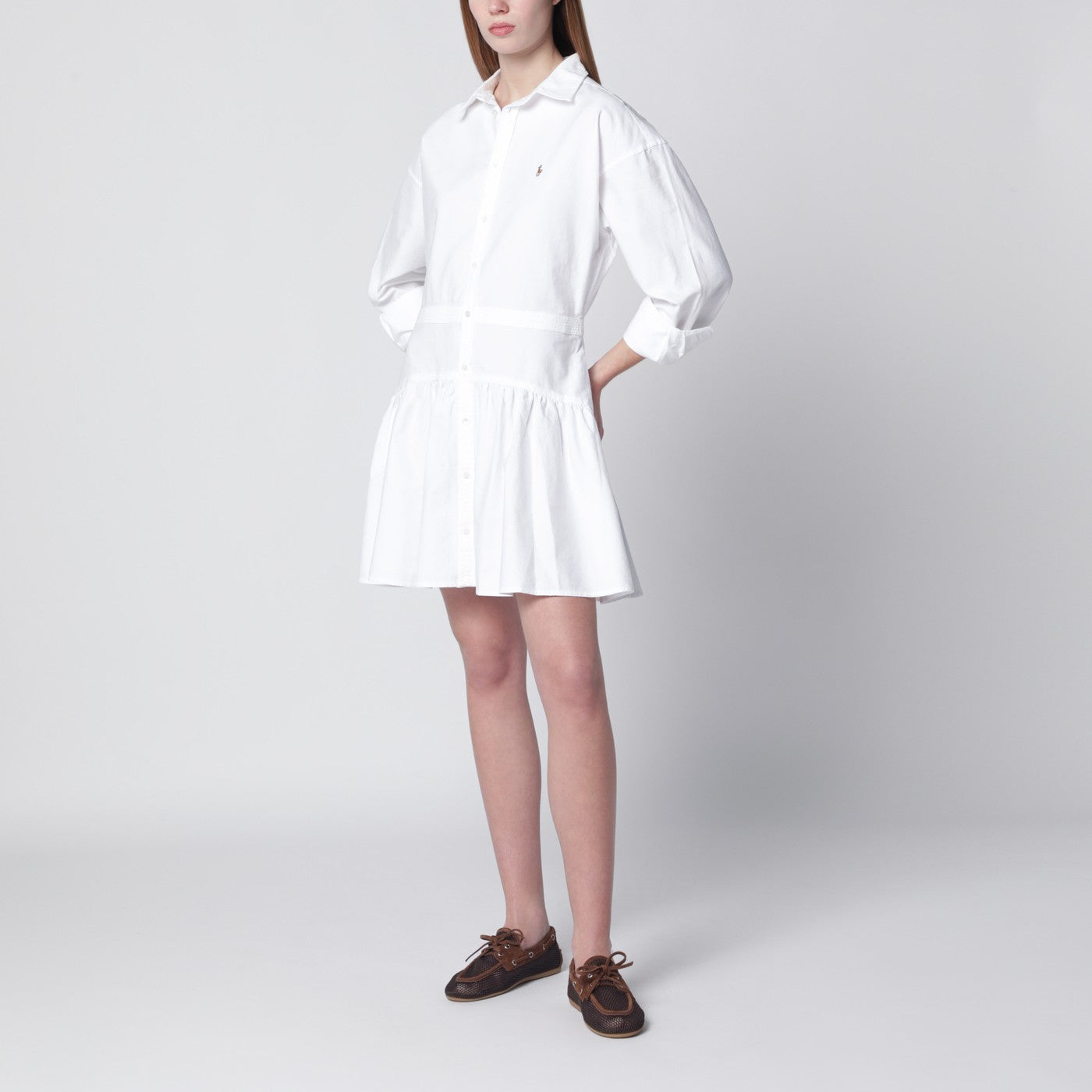 White shirt dress