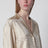 Camicia avorio in seta con monogramma
