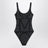 Black swimsuit with monogram