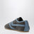 Sneakers gris acier en cuir et daim