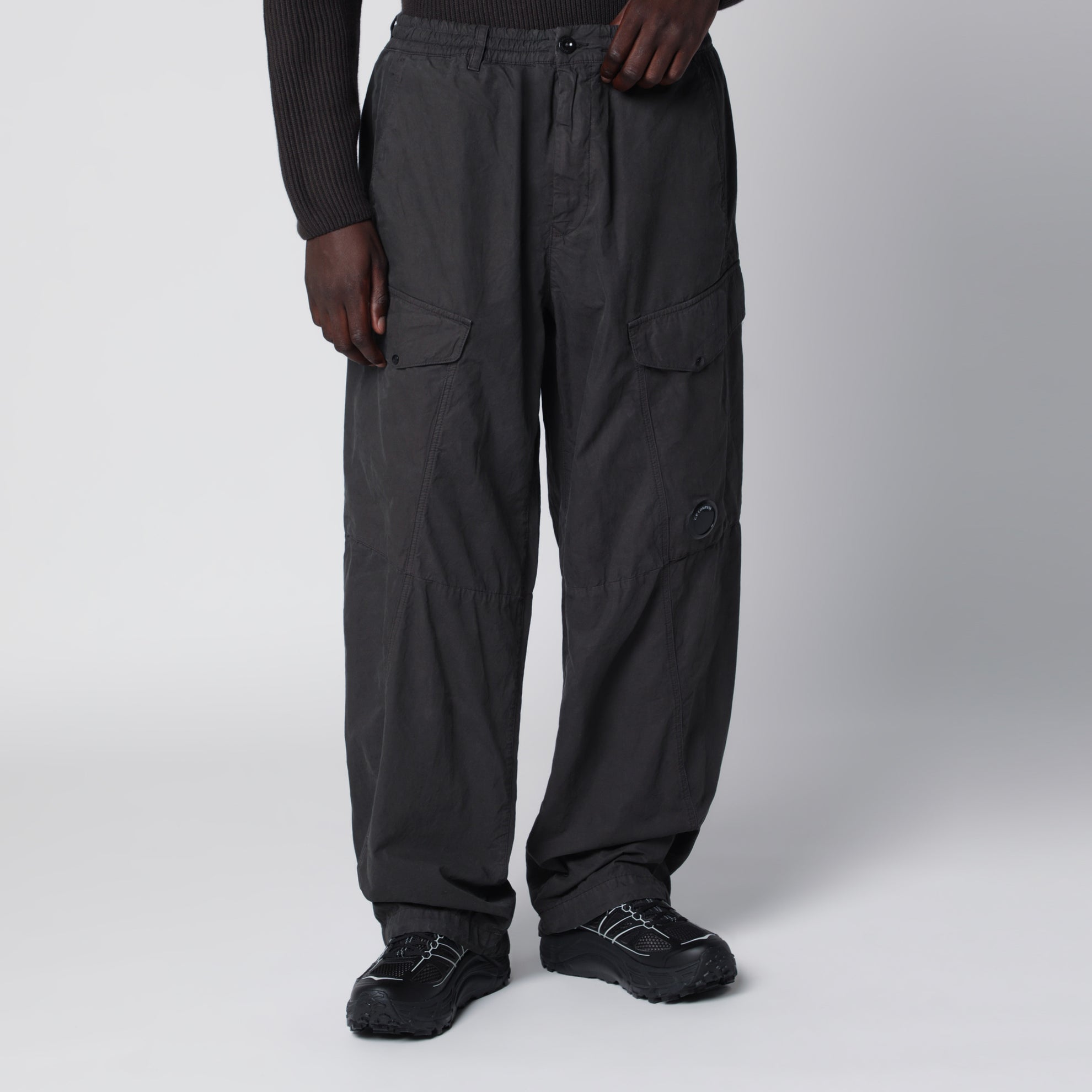 Dark grey cargo trousers
