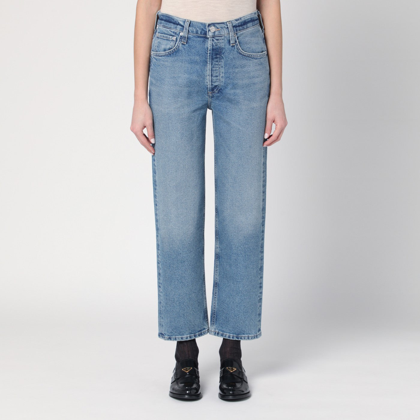 Jeans blu chiaro slavato