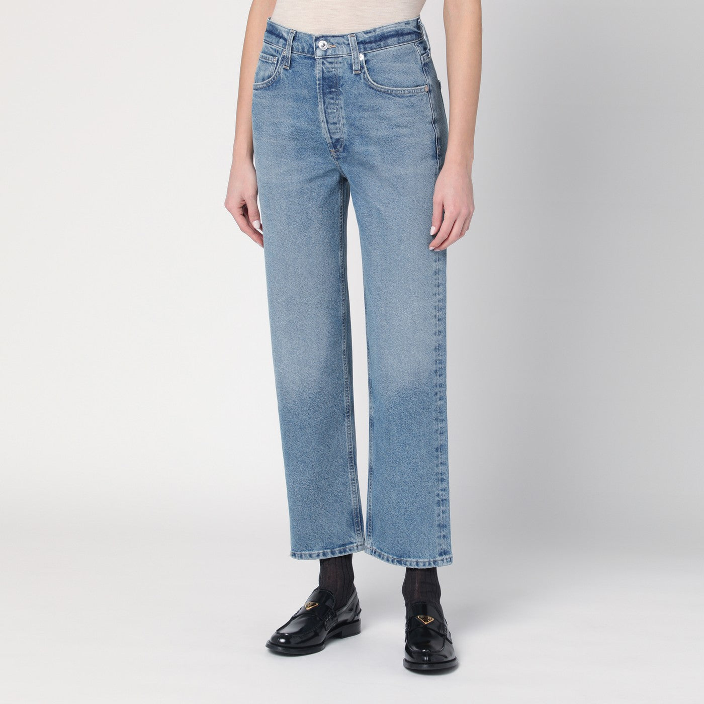 Jeans blu chiaro slavato