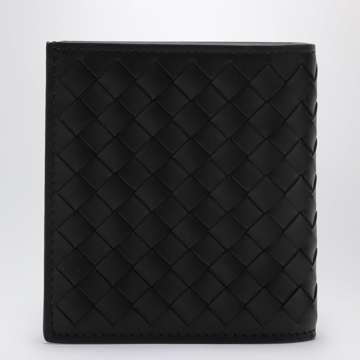 Black Intrecciato bi-fold wallet