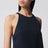 Mini-robe trapèze en sergé avec ceinture bleu marine