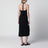 Robe longue dos nu en jersey de coton noir