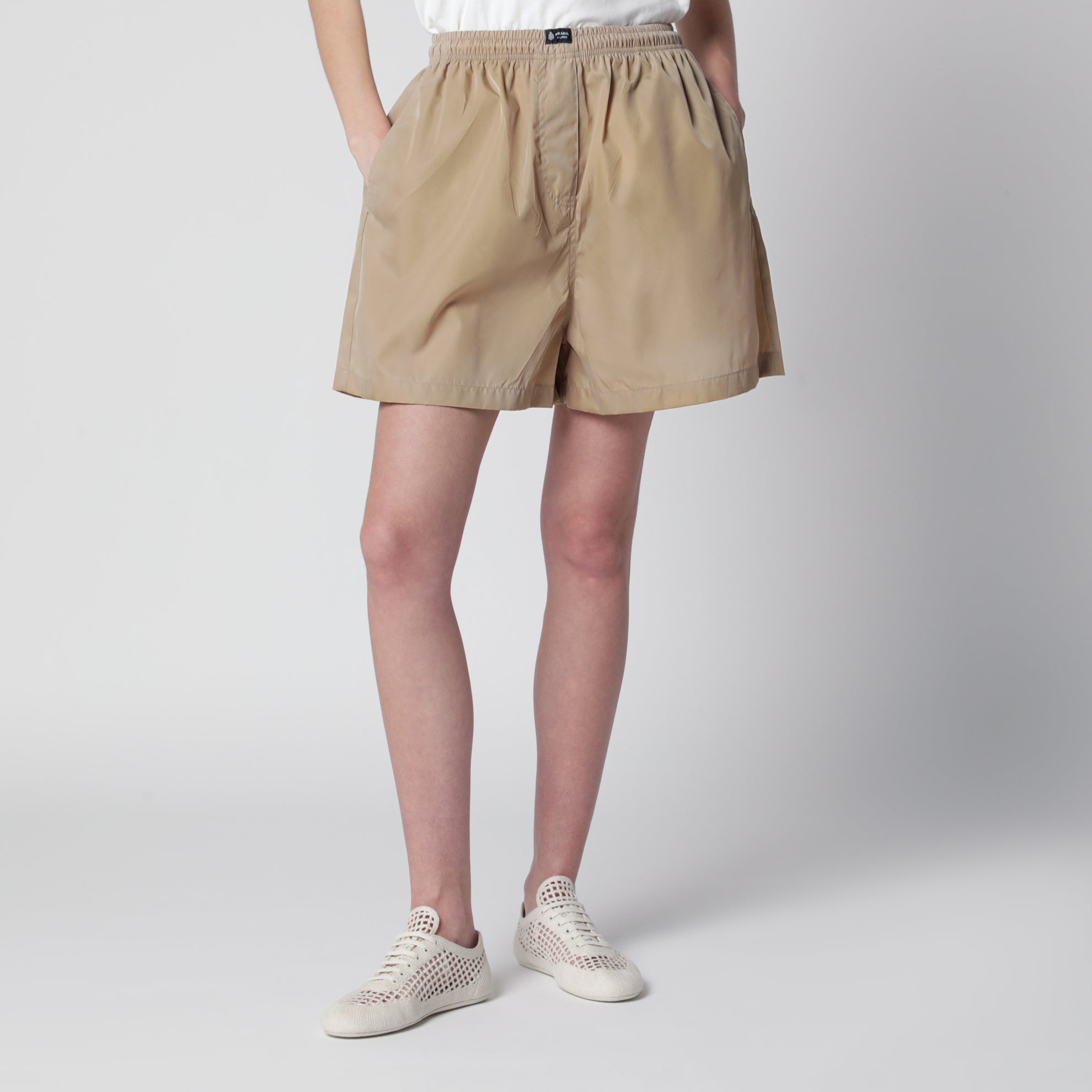 Camel Re-Nylon shorts