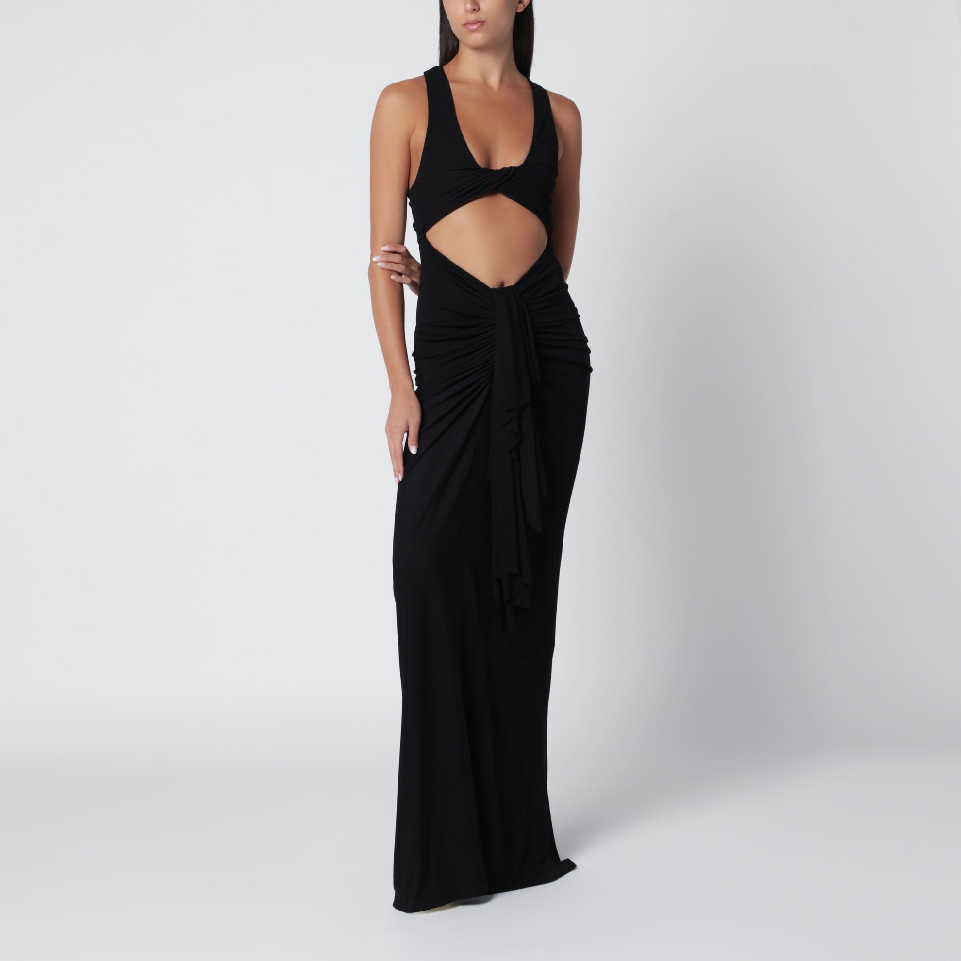 Vivenda Maxikleid Schwarz aus Viskose