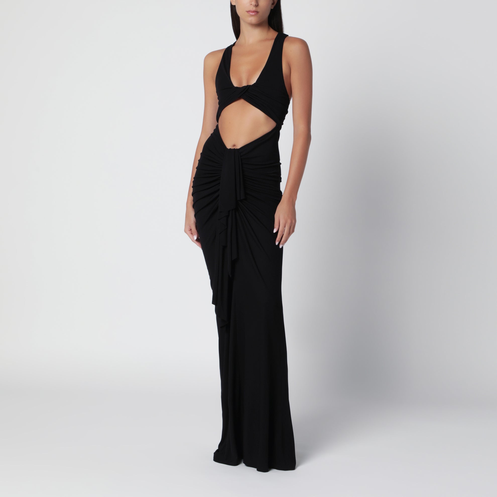 Vivenda Maxikleid Schwarz aus Viskose