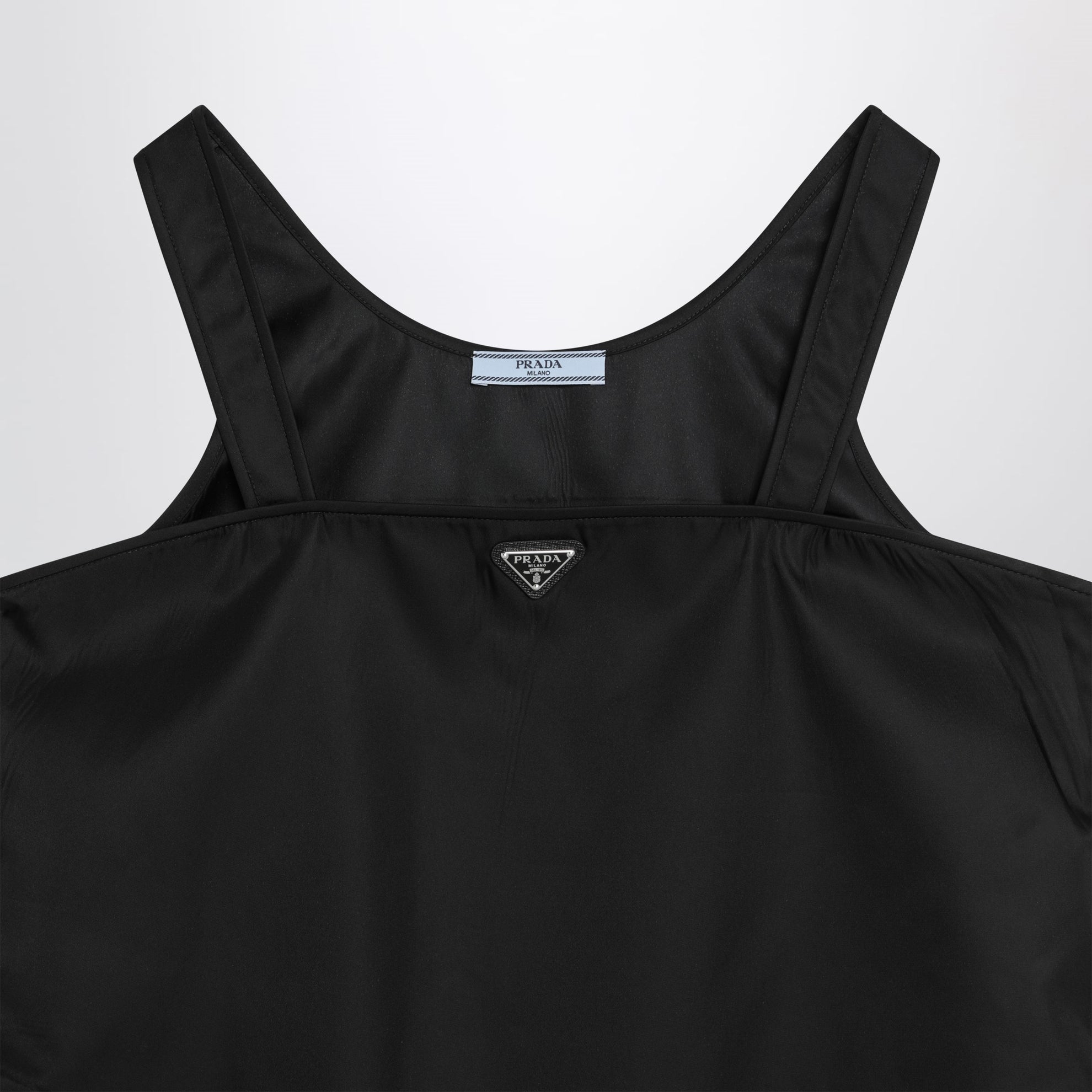 Short black dress in Re-Nylon