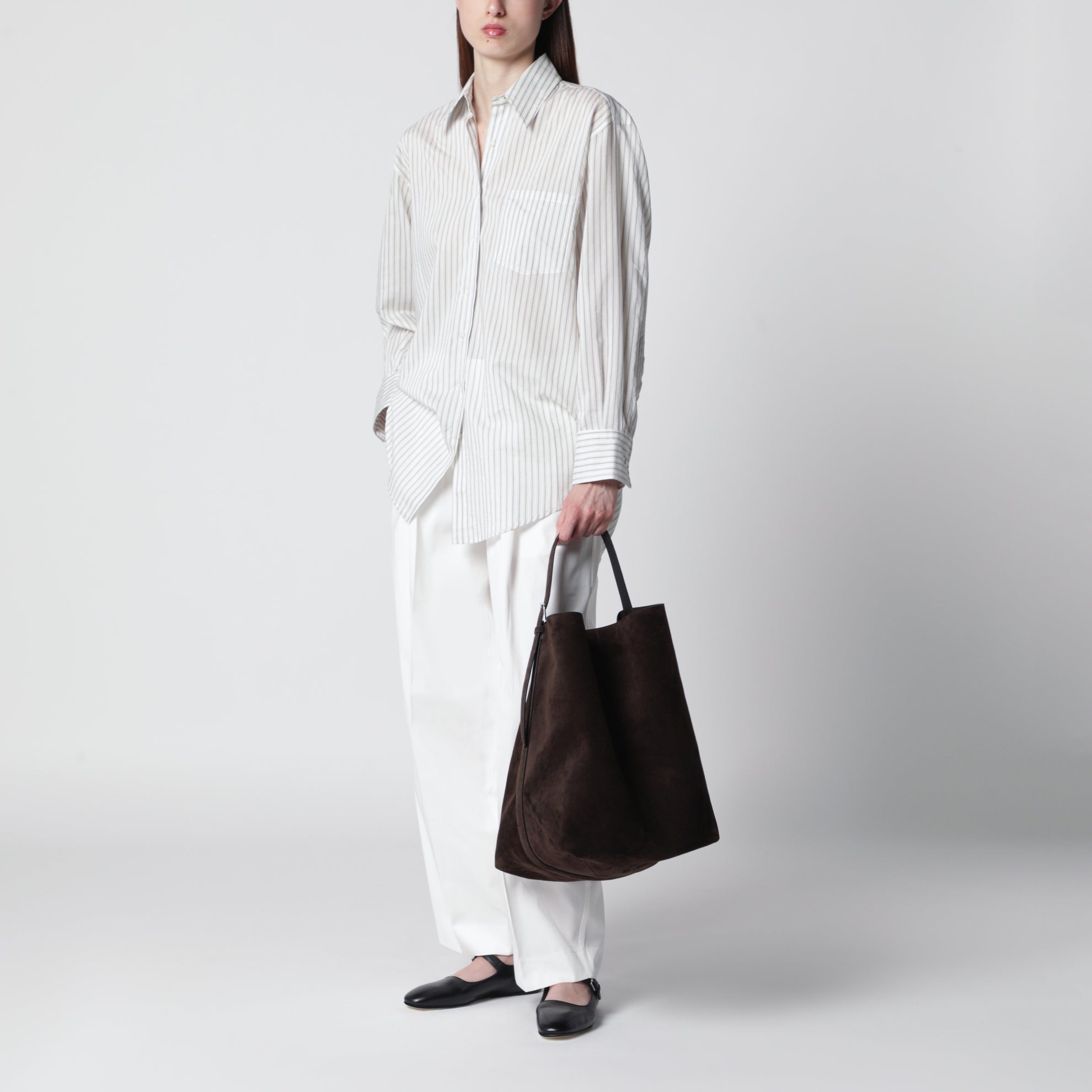 Braune Tote-Bag aus Wildleder