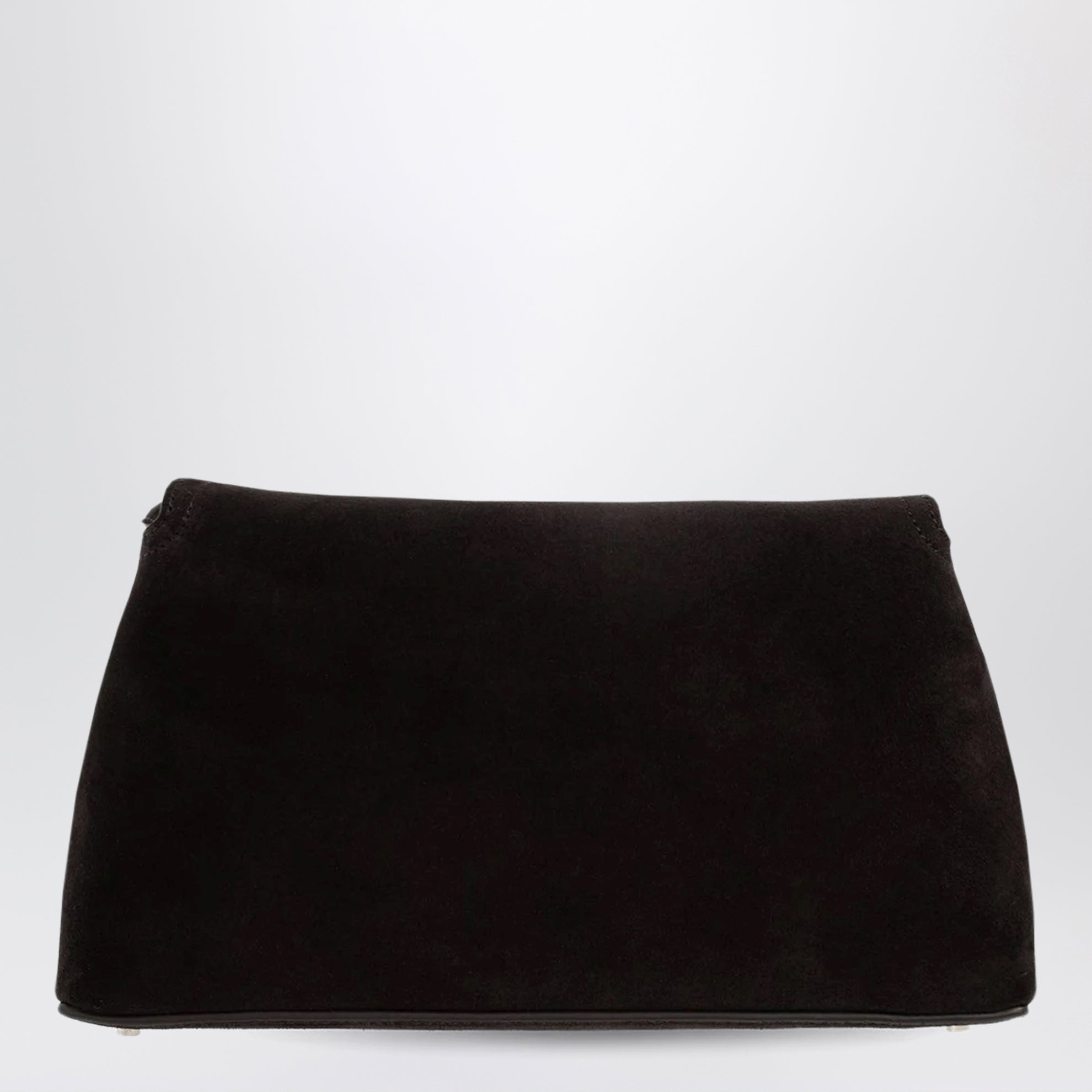 T-lock clutch brown Espresso in suede leather