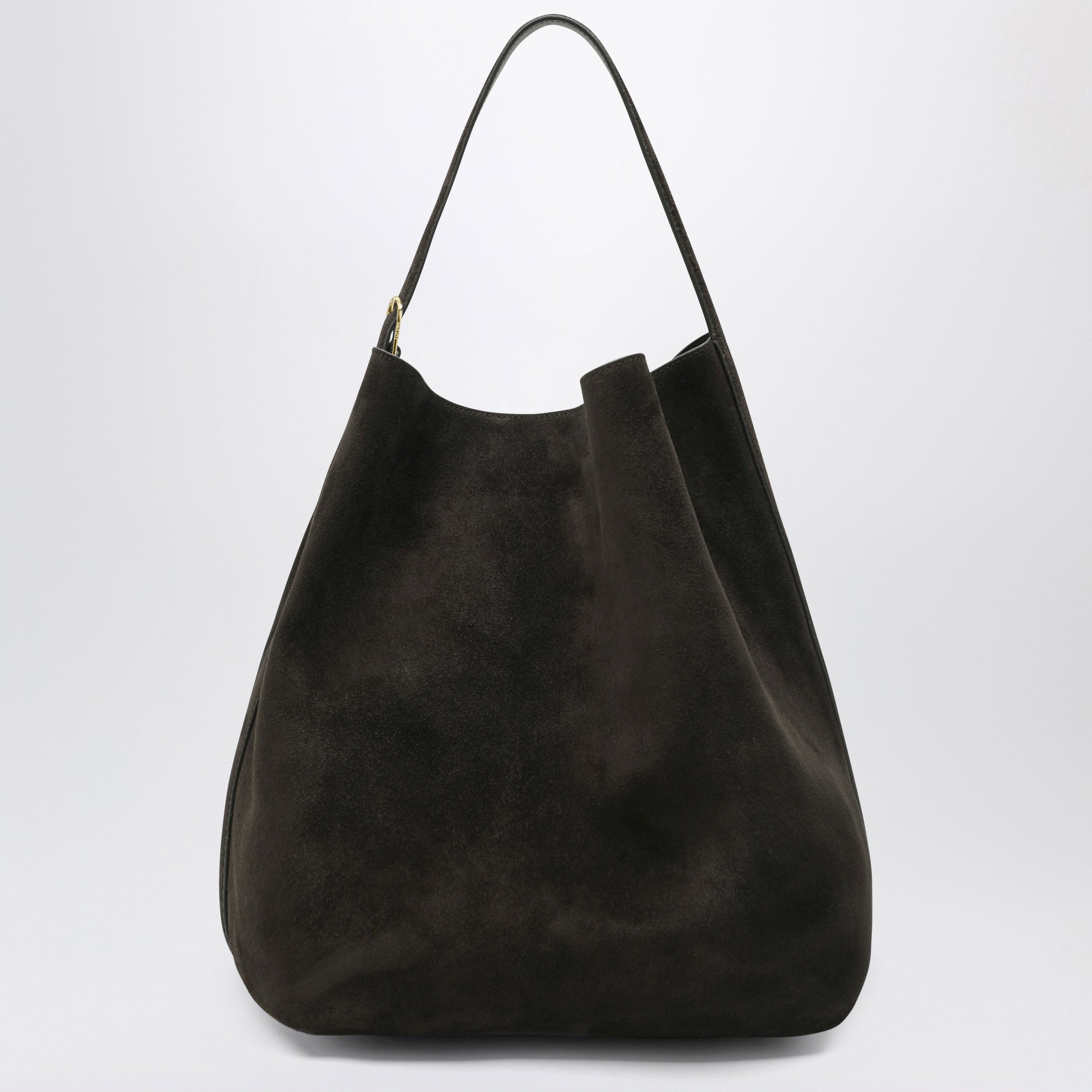 Sac fourre-tout couleur espresso en cuir suédé