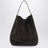 Sac fourre-tout couleur espresso en cuir suédé